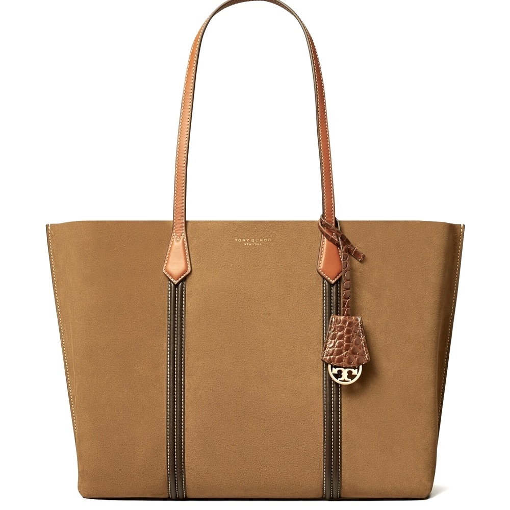 Tory Burch Perry Tote in Tan Suede NWT